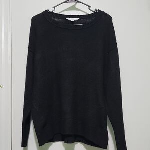 Time and Tru Women's Black Crew Neck Sweater